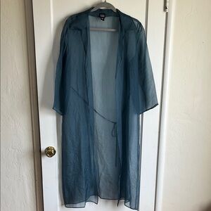 Eileen Fisher Sheer Gray Cardigan